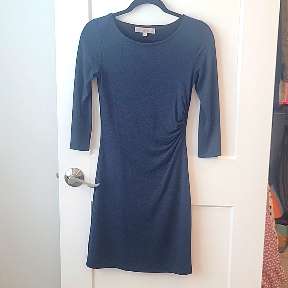 Teal sweater dress